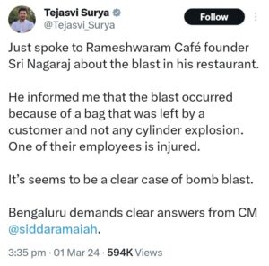 Big Explosion in Bengaluru